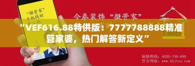 “VEF616.88特供版:7777788888精准管家婆,热门解答新定义”