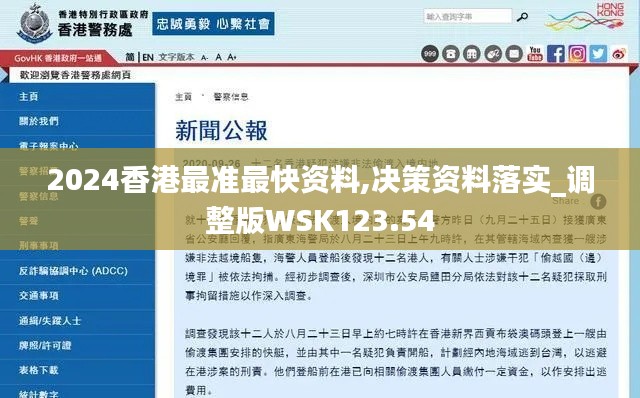 2024香港最准最快资料,决策资料落实_调整版WSK123.54