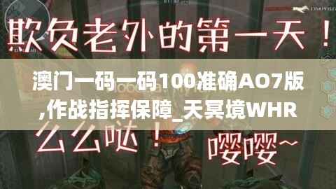 澳门一码一码100准确AO7版,作战指挥保障_天冥境WHR575.28