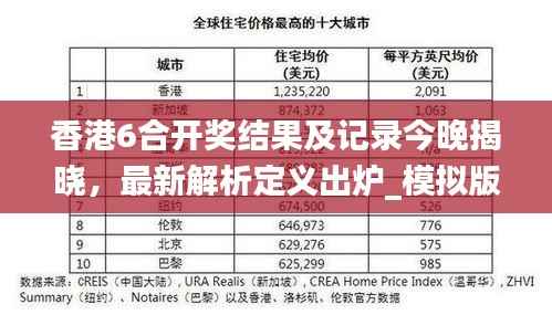 香港6合开奖结果及记录今晚揭晓,最新解析定义出炉_模拟版CJU761.63