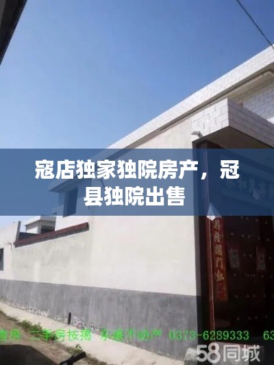 寇店独家独院房产,冠县独院出售