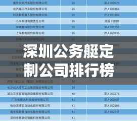 深圳公务艇定制公司排行榜TOP榜单揭晓!