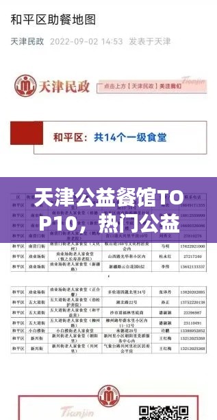 天津公益餐馆TOP10,热门公益餐饮榜单揭晓